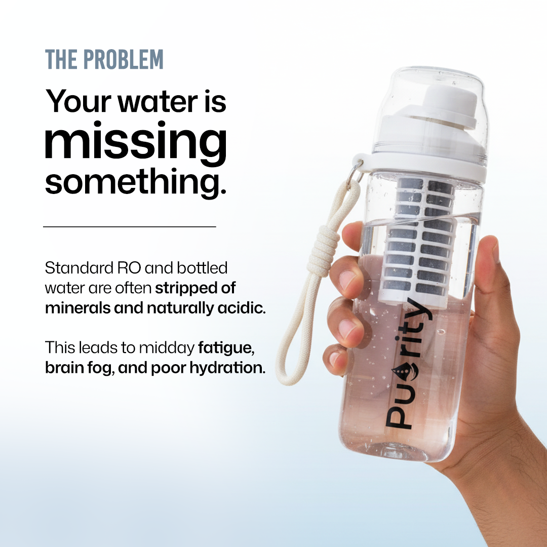 Puority Xpert Bottle - Alkaline Water Bottle for Healthier Daily Hydration (500 ML)