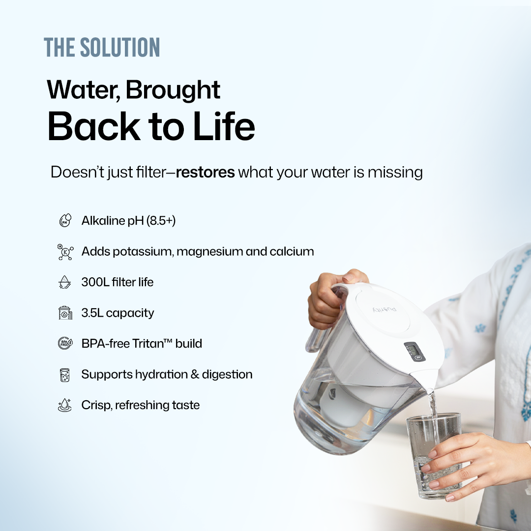 Puority Alkaline Maestro 3.5L Family Water Pitcher
